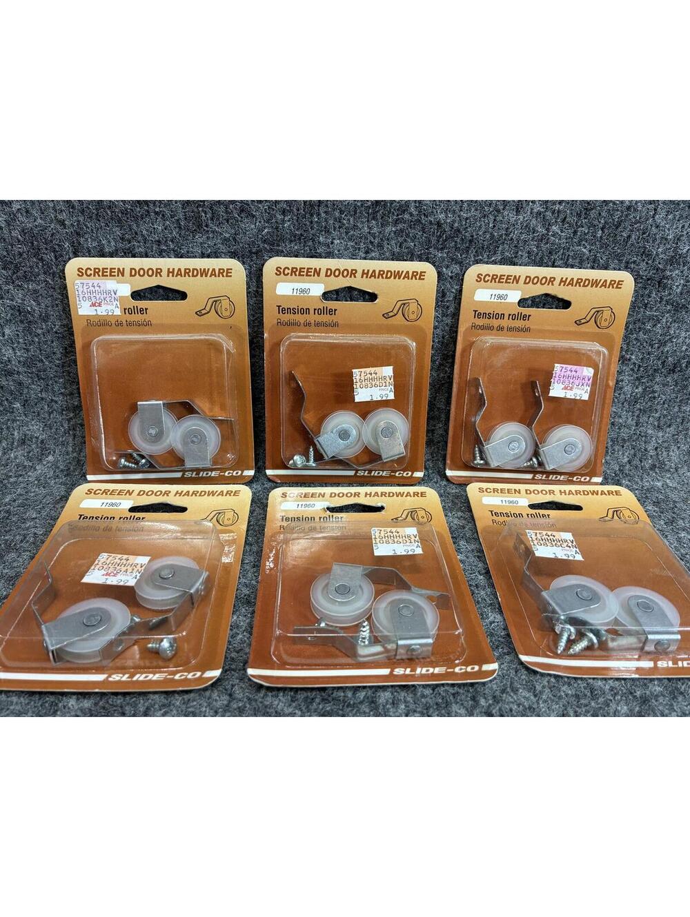 Slide-Co 11960 Screen Door Hardware Tension Roller 2-Pack Lot of 6